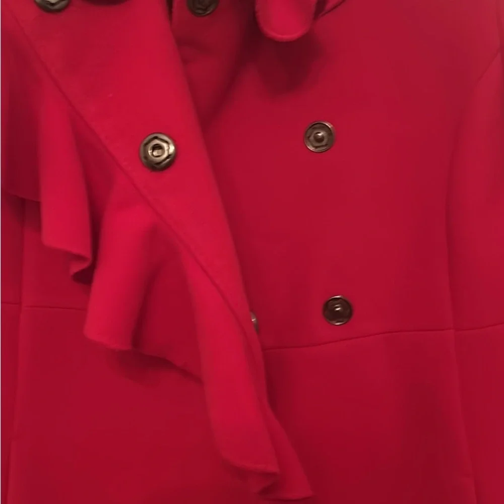 Elegant Red Ruffle Dress - Picture 5 of 5